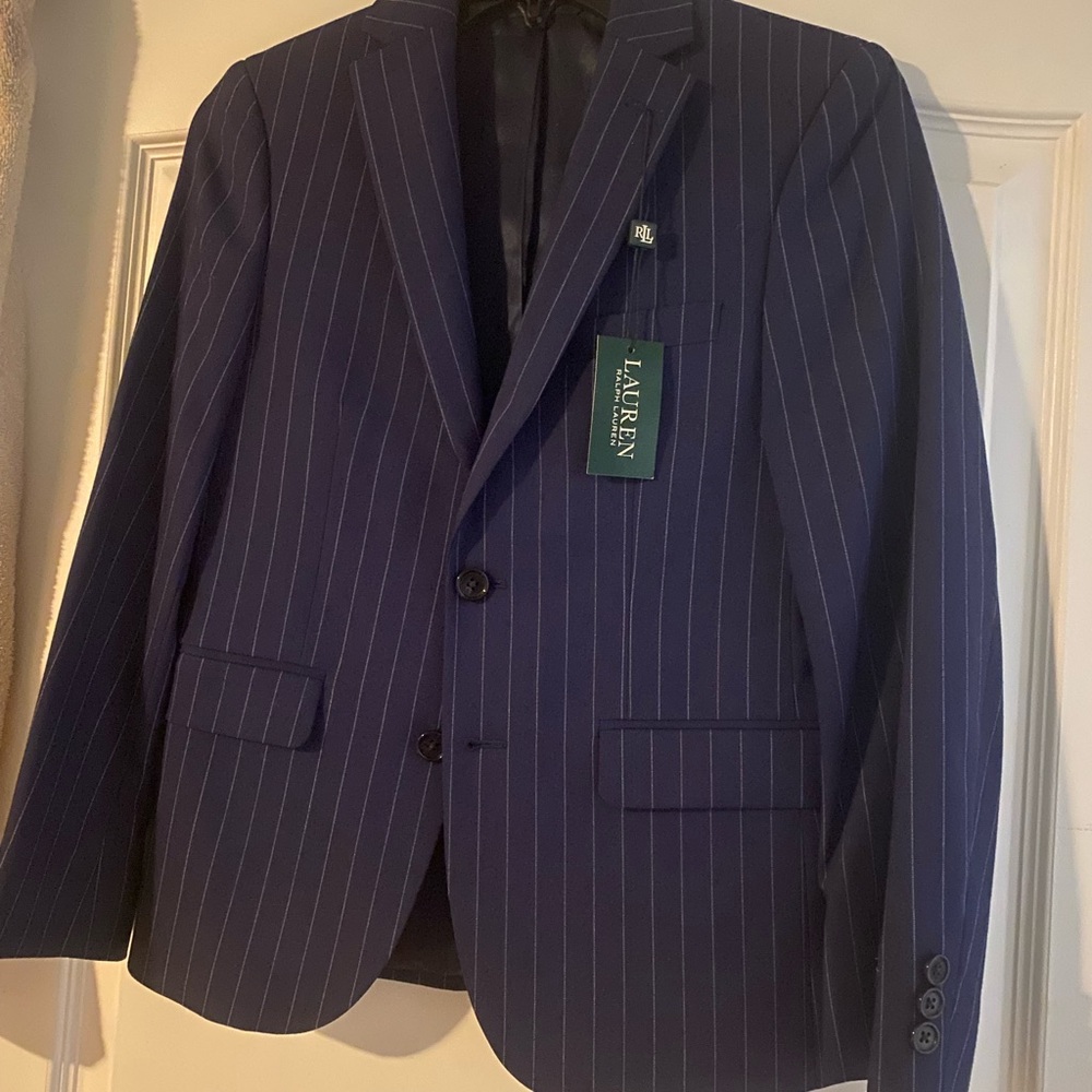 Navy Pinstripe Men's Blazer